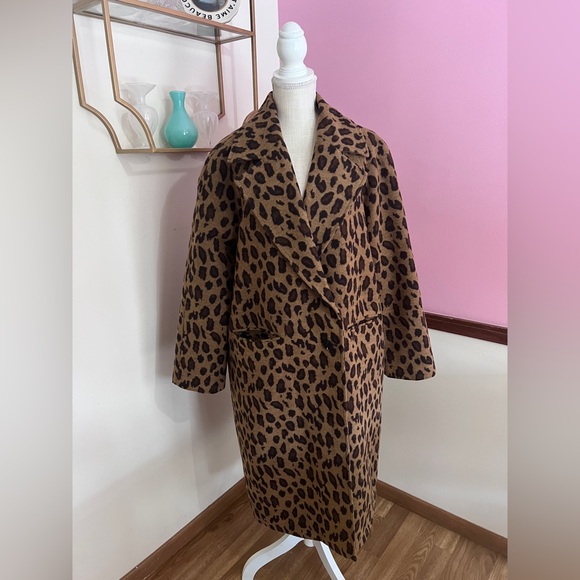 Avec Les Filles Jackets & Blazers - Long Leopard Coat